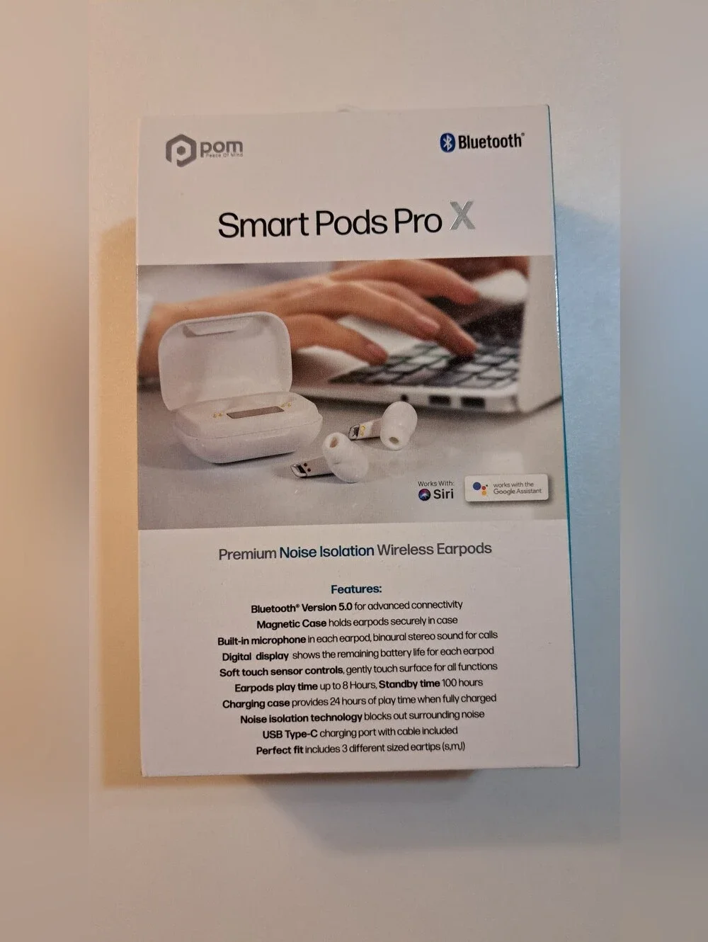 Smart Pods Pro X Wireless Earbuds - White by